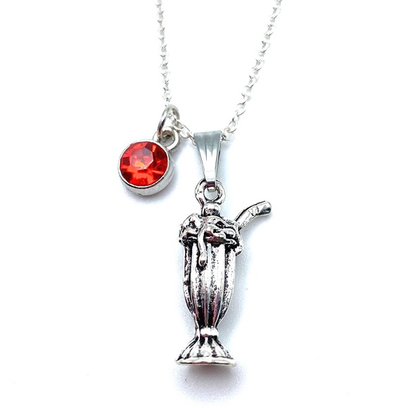 Milkshake Necklace Ice Cream Parlor Diner May Be Personalized - Picture 8 of 10